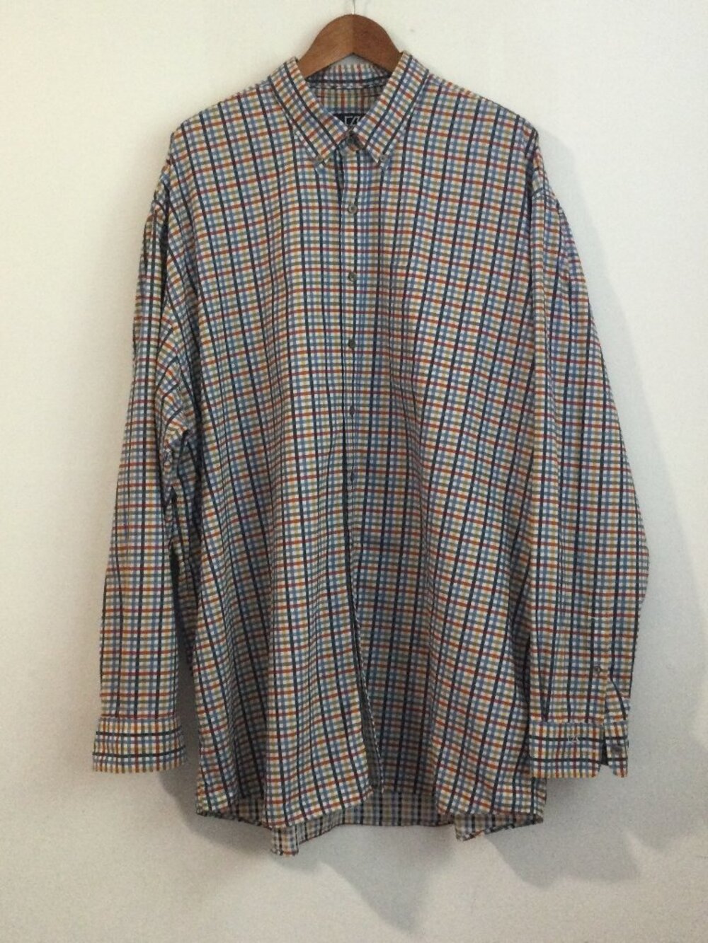 Cutter & Buck 100% Egyptian Cotton Plaid Button up Mens shirt size 2XT/2GT